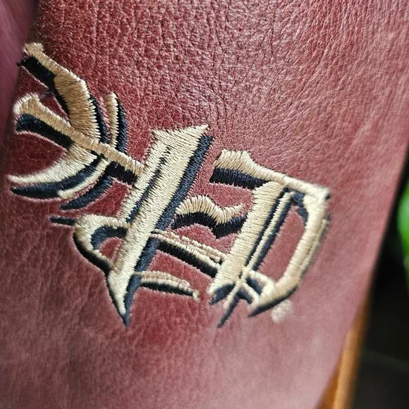 Genuine Leather Embroidered Harley Davidson Jacket - Picture 4 of 5